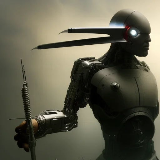 Threatening cyborg, cyber, punk, piotr-jablonski