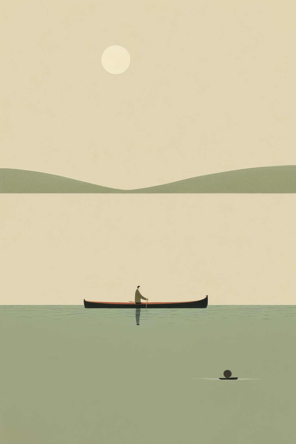 <lora:Alessandro Gottardo style:1>Alessandro Gottardo style - man rowing a boat across the water