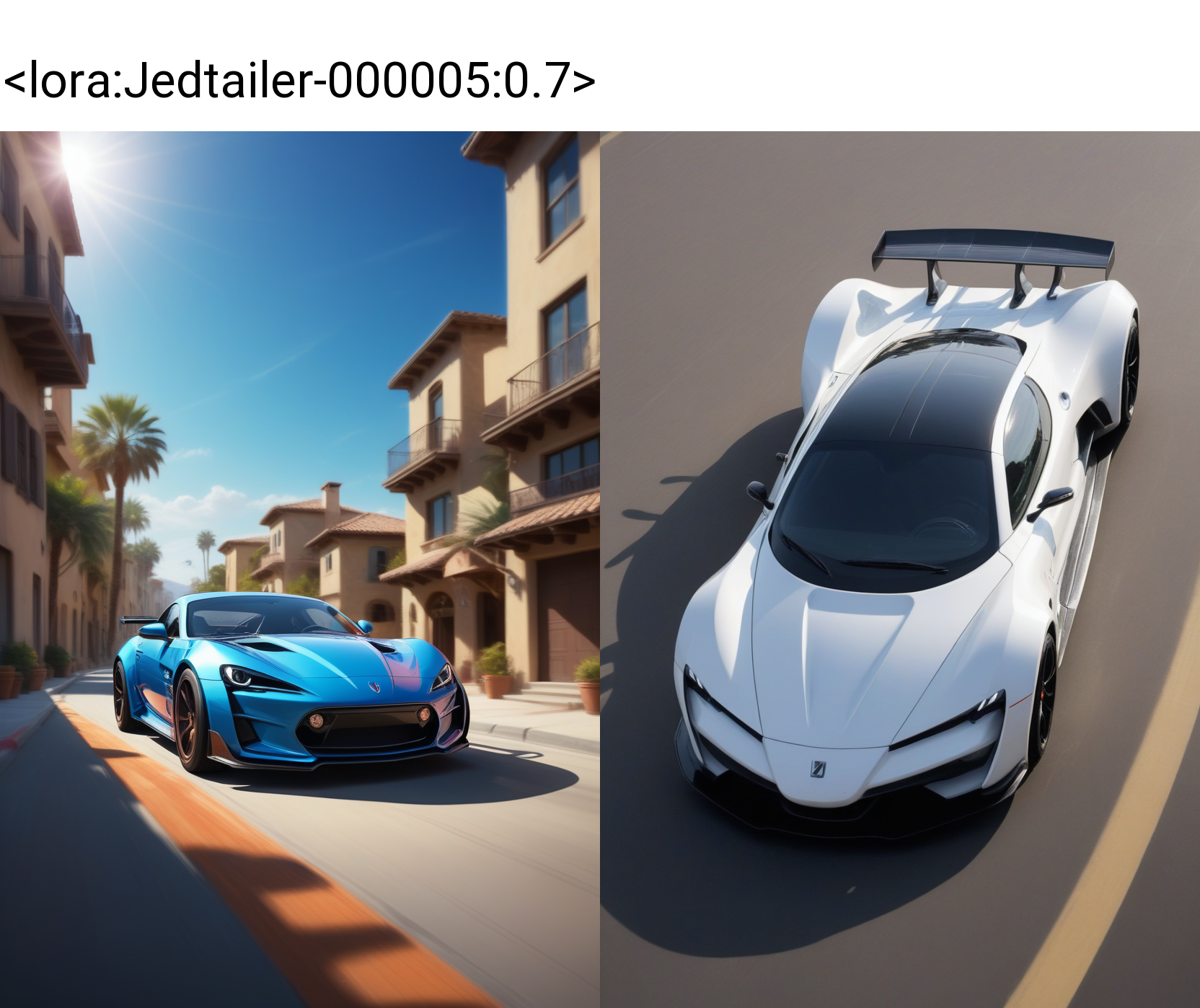 a sportscar, Jed-dtl,  <lora:Jedtailer-000005:0.7>