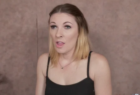 1girl, interview, porn casting, undressing