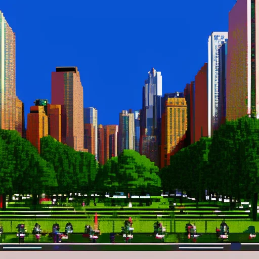a shot of a central park