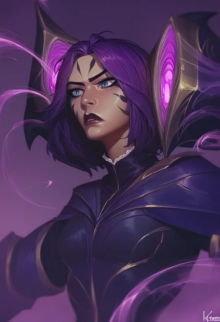 score_9, score_8_up, score_7_up, score_6_up, score_5_up, score_4_up, Kaisa, in the void, fighting someone, League of Legends
