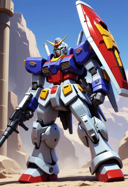 MSN-04 Sazabi,After Char Aznable returned as the leader of his own Neo Zeon faction in U.C. 0093, he ordered his engineers to create a new mobile suit which would fit his piloting skills and Newtype powers. The result was the MSN-04 Sazabi, which was later built by the Luna-based contractor Anaheim Electronics.[1][2] With an overall height of 25.6 meters, the Sazabi is much bigger than most standard mobile suits, but thanks to the use of lightweight armor materials and a great number of thrusters [3] it is much faster and maneuverable than other suits. The suit is armed with an abdomen-mounted scattering mega particle cannon, a beam shot rifle, a pair of beam sabers stored in the arms and a shield with three missiles as well as a beam tomahawk.