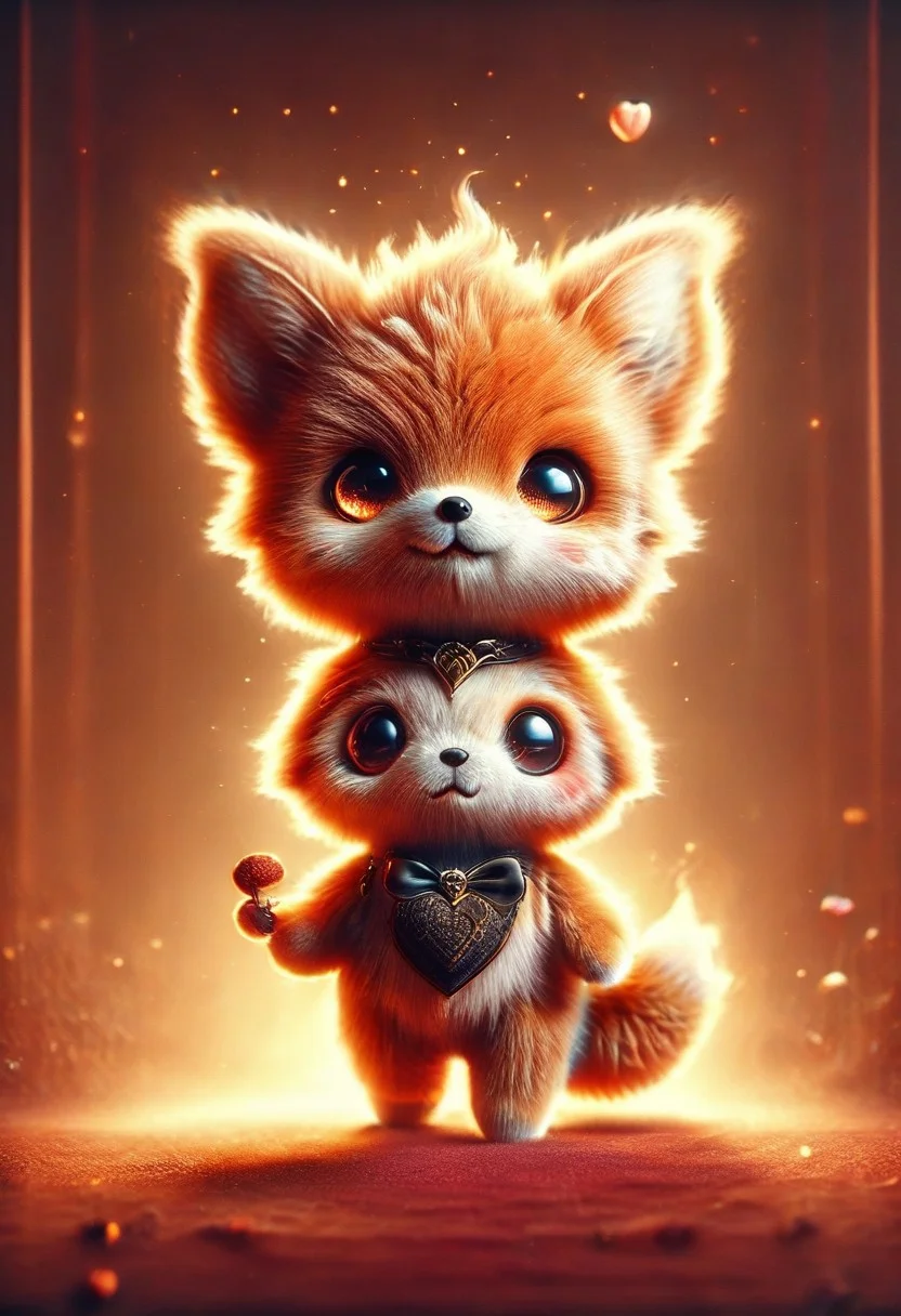 score_9, score_8_up, score_7_up, masterpiece, highly detailed, cute chibi fox, big eyes, Vector art, Vivid colors, Clean lines, Sharp edges, Minimalist, Precise geometry, Simplistic, Smooth curves, Bold outlines, Crisp shapes, Flat colors, Illustration art piece, High contrast shadows, Technical illustration, Graphic design, Vector graphics, High contrast, Precision artwork, Linear compositions, Scalable artwork, Digital art, ral-smlvltnpls