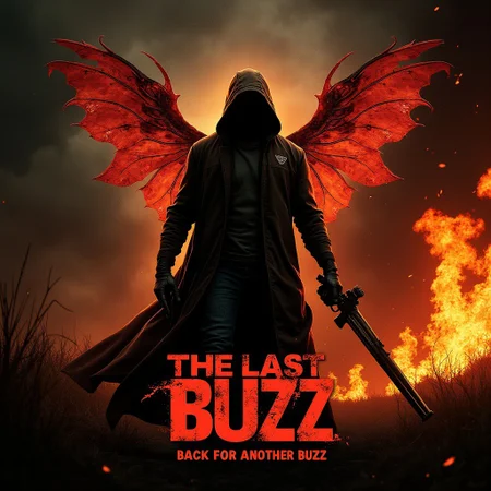 Realistic Dark Action movie poster with the title "The Last Buzz 6: Back for Another Buzz"