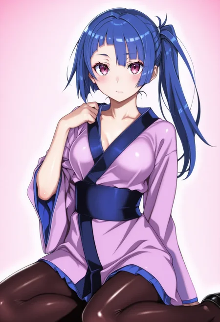amatsuku, 1girl, solo, kimono, pantyhose, yoneyama mai, momisan, best quality, masterpiece  <lora:amtsk-il:1>