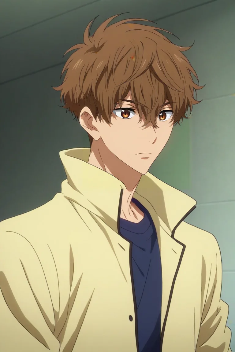 score_9, score_8_up, score_7_up, source_anime, rating_safe, intricate details, anime screencap, anime coloring, official style, , , , 1boy, solo, male focus, <lora:natsuya_kirishima_pony:0.86>, natsuya_kirishima, brown hair, brown eyes, short hair, hair between eyes, bangs, , , , <lora:sdxl_lightning_8step_lora:1>