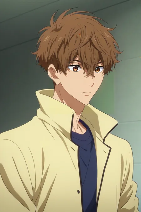 score_9, score_8_up, score_7_up, source_anime, rating_safe, intricate details, anime screencap, anime coloring, official style, , , , 1boy, solo, male focus, <lora:natsuya_kirishima_pony:0.86>, natsuya_kirishima, brown hair, brown eyes, short hair, hair between eyes, bangs, , , , <lora:sdxl_lightning_8step_lora:1>