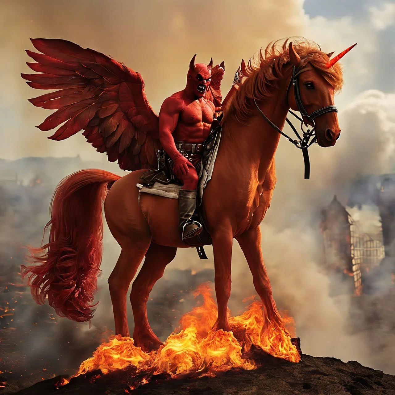The devil's fiery MLPIRL <lora:MLPIRL_-_My_Little_Pony_In_Real_Life:1.0>