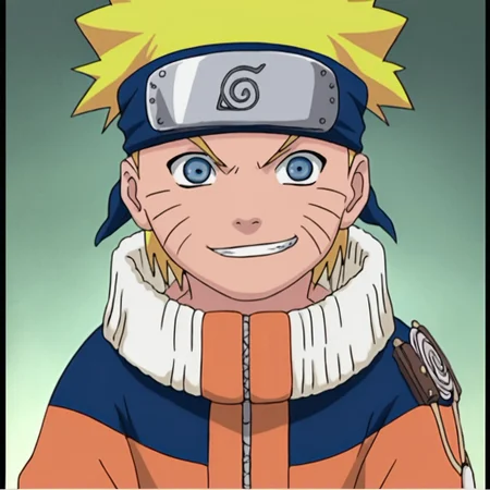 naruto uzumaki, looking at viewer, blue eyes, headband, smirk, blonde hair