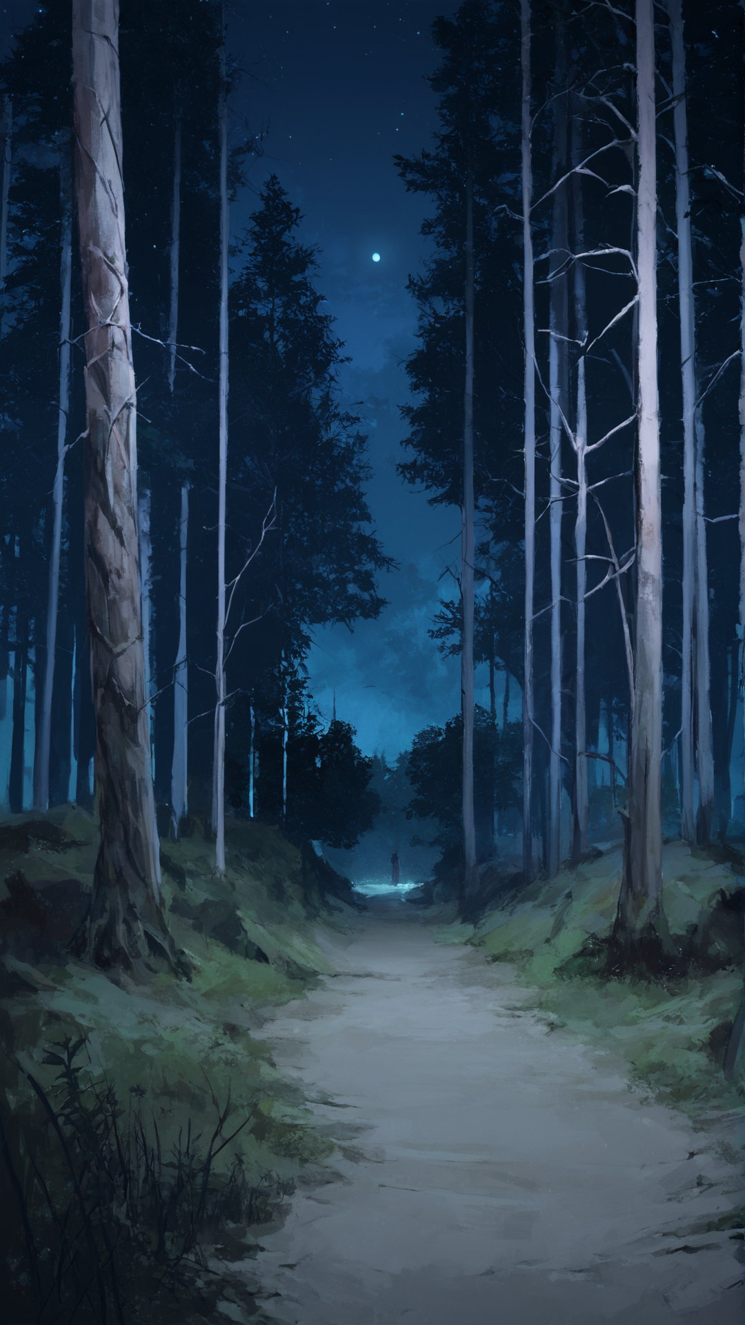 score_9, score_8_up, score_7_up, source_anime,
best quality, masterpiece, ultra detailed,
landscape, 
night, horror, dark colors, forest, 
amazing background, outdoors,
<lora:Everlasting_Summer_Vanilla_Backgrounds_by_GraffMetal:1>,