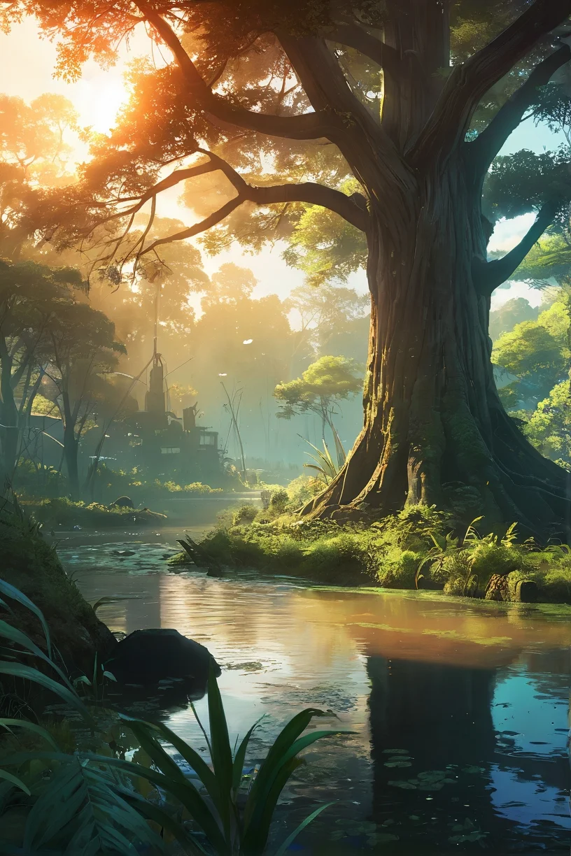 anime artwork anime artwork Landscape,Landscape creator, ultrarealistic, 8k,(Highly detailed, hyper-realistic, cinematic, dramatic style) photograph Eye-catching, hyper-realistic, high-quality, detailed image,
Art, "a swamp with one huge tree, dark colors, misty, light rays, sunset!, beautiful lighting, vivid colors, intricate, elegant, smooth, sharp focus, highly detailed digital painting, concept art, cinematic, unreal engine, 4 k wallpaper, svetlin velinov, tarmo juhola, artstation trending", Art painting by Yigal Ozeri and Satoshi Kon and beeple, ,,
<lora:extremely_detailed:1> extremely detailed,
<lora:add-detail-xl:1.2>,, anime art style, anime digital art, expressive anime art, dynamic composition, anime style, vibrant, studio anime, highly detailed . anime style, key visual, vibrant, studio anime, highly detailed, anime style, key visual, vibrant, studio anime, highly detailed