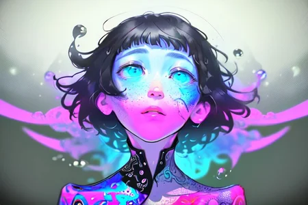 Create an image that captures the essence of a psychedelic trip. The scene should be vibrant and surreal, with swirling, kaleidoscopic patterns and vivid, neon colors. Include elements that feel otherworldly and dreamlike, such as floating geometric shapes, melting landscapes, and fractal designs. The overall atmosphere should be both mesmerizing and slightly disorienting, evoking a sense of wonder and altered perception