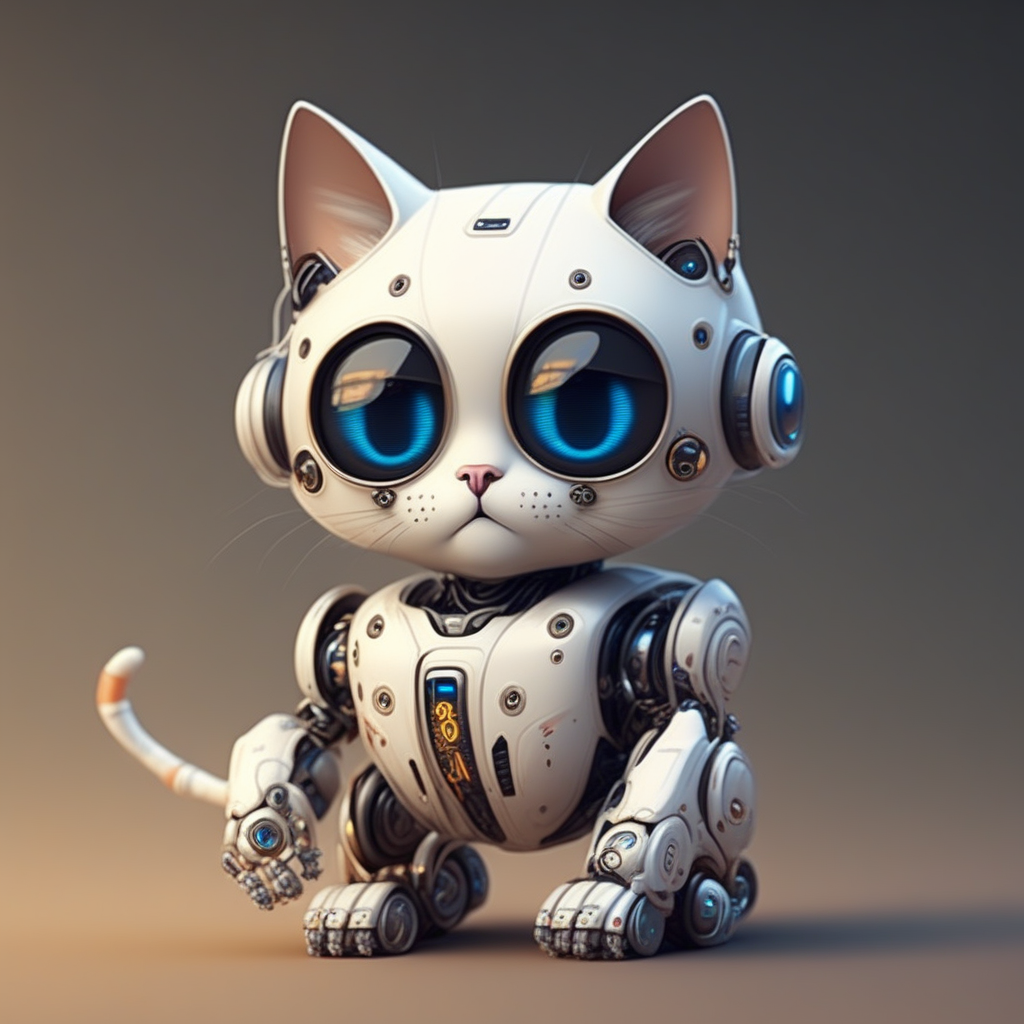 cute robot, cat