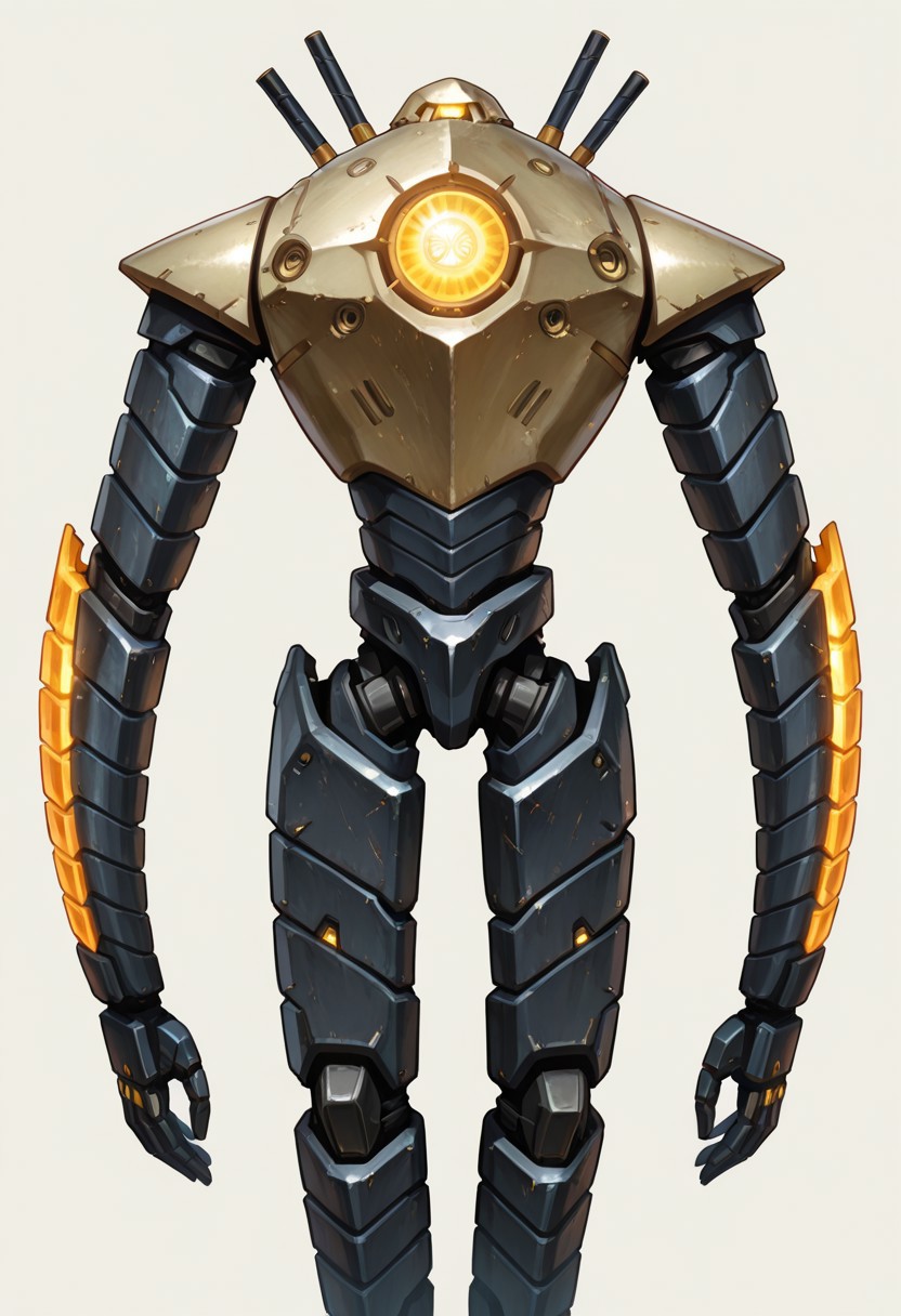 masterpiece, best quality, 
BREAK, (solo), 1other, robot, (((no human))),
 (segmented arms), mechanical arms, ((multiple segmented arms)),
 looking at viewer, standing, 
<segment:yolo-Anzhc Face seg 640 v2 y8n.pt,0.4,0.5//cid=1>
simple background,