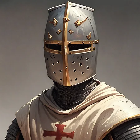 score_9, score_8_up, score_7_up, score_6_up, score_5_up, templar, knight, helmet, armor, upper body, faceless, faceless_male, muted background <lora:Knighthood_Templars_PONY_edition:1> <lora:OtherStyle_03:0.5>