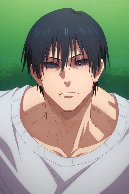 score_9, score_8_up, score_7_up, source_anime, semi-realistic, looking at viewer, , depth of field, 1boy, solo, male focus, <lora:touji_fushiguro_pony:0.92>, touji_fushiguro, black hair, black eyes, short hair, hair between eyes, bangs, colored sclera, black sclera, , The Shattering Isles, , <lora:sdxl_lightning_8step_lora:1>