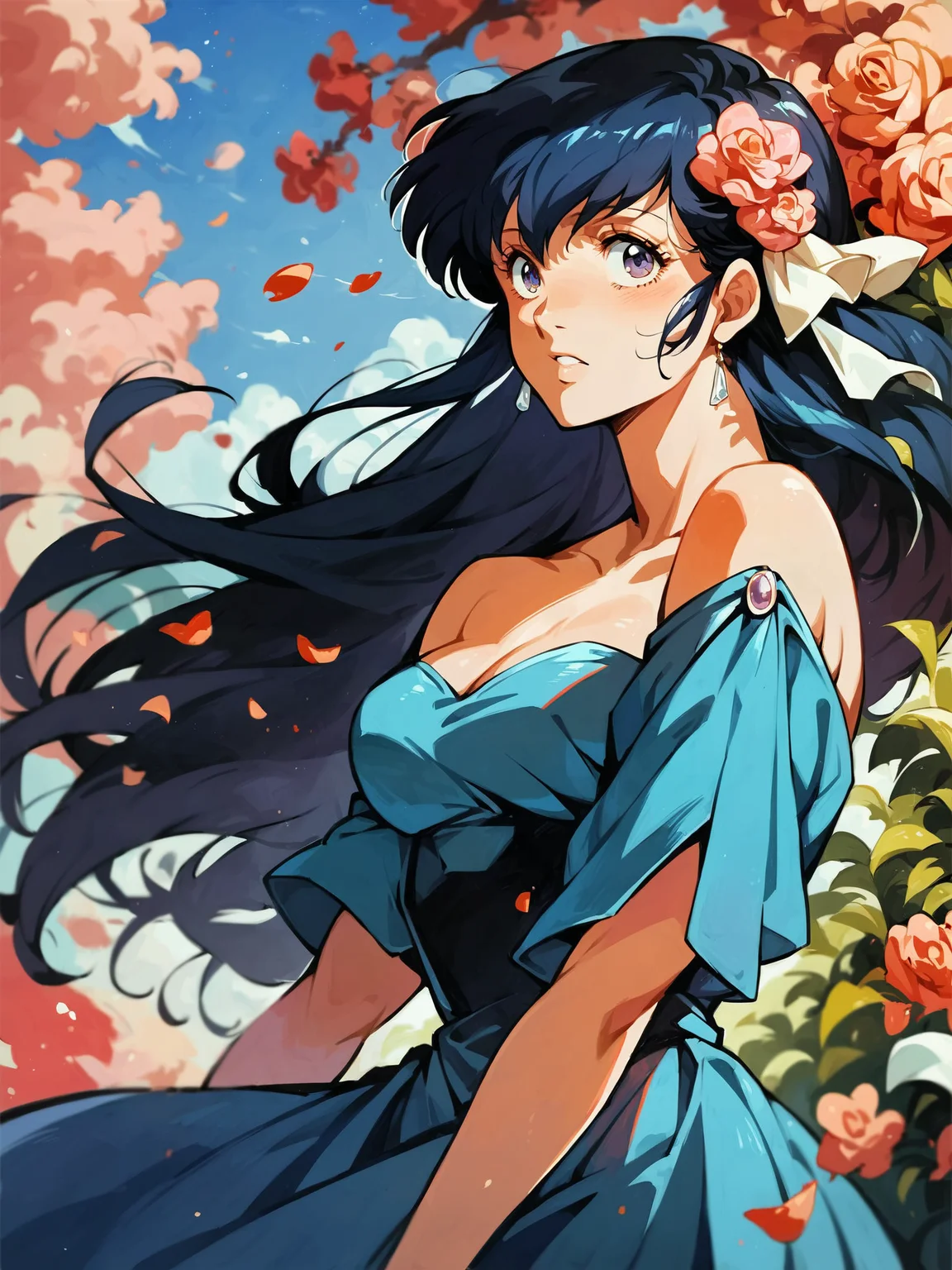 score_9, score_8_up, score_7_up, score_6_up, source_anime,
kyoko on a date, long blue_hair, wearing beautiful dress,
cheek,
<lora:pony_xl_otonashikyoko:0.9>
<lora:Anime Summer Days 2 Style SDXL_LoRA_Pony Diffusion V6 XL:0.8@0.6,0.2@0.8:hr=0.2>
<lora:Expressive_H:0@0.6,0.8@0.8:hr=0.8>