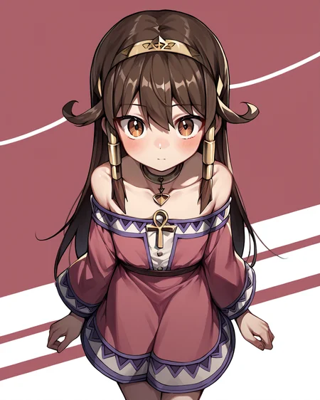 score_9, score_8_up, score_7_up, score_6_up, score_5_up, score_4_up, BREAK source_anime,
<lora:Sera_PONY:1>,sera, 1girl, solo, long hair, brown hair,hairband, brown eyes, hair tubes, jewelry, bare shoulders, dress,