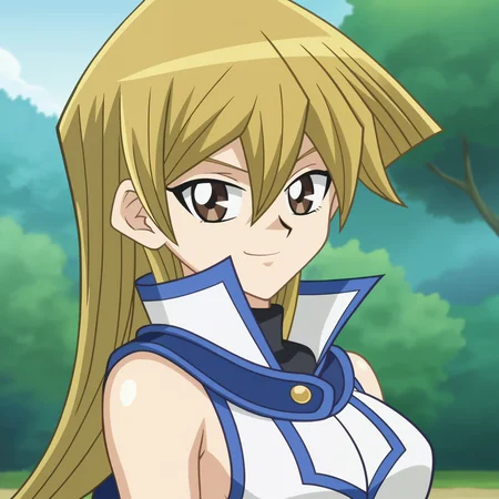 outdoors, nature, 
<lora:AlexisSDXL:0.8>,alexgx, 1girl,solo, long hair, sleeveless jacket, blonde hair, brown eyes, hair between eyes, bare shoulders,looking at viewer, turtleneck,smirk, medium breasts,standing, portrait, close-up, 
anime screencap, anime coloring, official art,