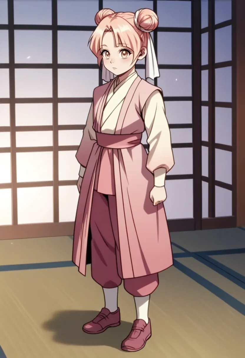 score_9, score_8_up, score_7_up, source_anime,anime screencap, anime coloring,intricate details,rating_explicit, masterpiece, best quality,
(best quality, absurd res, ultra detailed),1girl, ((solo)), good eyes,perfect eyes,,detailed eyes, ,detailed, detailed face, <lora:add-detail-xl:3>,
BREAK
<lora:Chae_Yeo-Min:0.8>, yeomin, brown eyes, pink hair, double bun, hair ribbon,
chinese clothes , pink pants, shoes, standing,