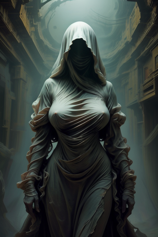 masterpiece,hyperrealism,photorealistic,high details,8K,best quality,amazing body,at distance,full length shot,posing,flirting,(playful gaze, smirking:1.05),seductive,<lora:g0s1 - Ghost:0.8>,g0s1,faceless,long sleeves,no humans,torn fabric,sleeves past wrists,sleeves past fingers,empty,hollow,(invisible breasts:1.2),(invisible hands:1.2),large breasts,wide hips,outdoors,cleavage,covered nipples,nipples,
<lora:Concept_-_Hella-sthetic_v2:0.7>,, intricate, elegant, highly detailed, symmetry, magical atmosphere, sharp focus, majestic, very coherent, radiant, advanced, cinematic, artistic, fine detail, winning, beautiful, stunning, dramatic light, designed, rich deep colors, perfect professional background, ambient, tailored set composition