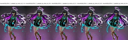 karin \(blue archive\),1girl,solo,ultraviolet light,naked hoodie, hands in pockets, glowing eyes, (wagashi \(dagashiya\):1.15),(iumu:1.15),(aji \(sakanaaj1\):1.05), dark-skinned female, paint on clothes, paint splatter,paint on body,paint splatter on face, glowing paint,floating hair, floating clothes, no shoes,convenient censoring, neon trim, neon lights, neon palette, dark background, backlighting,
masterpiece,best quality,amazing quality,very aesthetic,absurdres,newest, incredibly absurdres, cinematic, anime screenshot, crisp, sharp,
<lora:NOOB_EPSv1_1_detailer_by_vlnvk_v0_5:1.5>