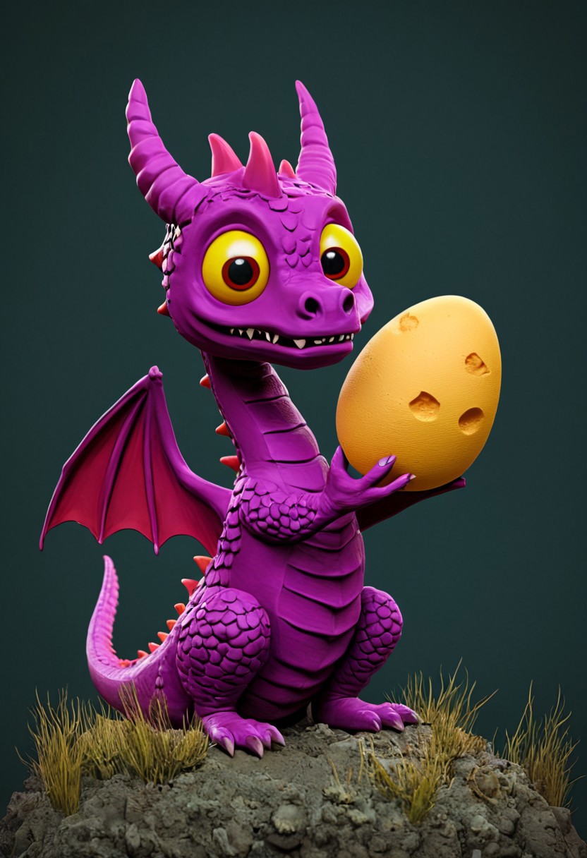 novuschroma51 style, dragon, cute, meme, DOGE, eggs getting less expensive