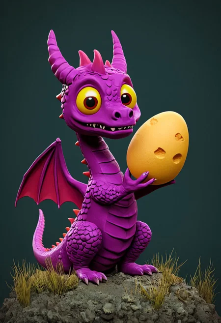 novuschroma51 style, dragon, cute, meme, DOGE, eggs getting less expensive