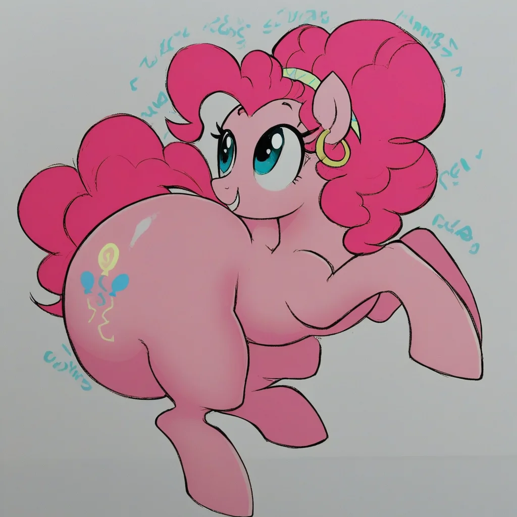 score_9,thick thighs, Latina Pie, Rosita Pie, Latina Pinkie Pie,,feral pony, show accurate, behind view,huge butt, g4,wide hips,thick thighs,hooves,solo,crystal empire, Huge Butt, Hyper Hips, Thick Thighs, Round Perfect ass,(Latina-inspired pony, MLP: FIM, My Little Pony, cheerful, youthful, vibrant, peachy-pink fur, curly pink mane, voluminous hair, playful hairstyle, turquoise eyes, golden hoop earrings, decorative headband, Latin American patterns, yellow spiral cutie mark, blue and yellow geometric patterns, traditional motifs, colorful, festive, fun-loving personality, energetic, charming, spirited, cartoonish, bright colors, joyful expression, youthful charm)