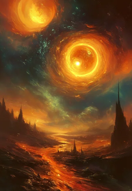 best quality, masterpiece, painting, concept art,  ((((High angle From avove, camera from above, Bird's-eye view, aerial shot view)))), In the heart of the absurdes,land of alien flies, a giant black hole,organic,abomination,toxicity,mutation,pus,dense fog,atmospheric haze,cloud, silicon flora, liquid, ligaments, connections, biological, biomechanical,  light particles, rainy, twisted architecture intricate detail, surreal masterpiece of contrast, blending the energy of  fantasy  with the scifi aesthetic,mix of science fiction and fantasy,deadly void,swirling,attraction,interaction,low gravity,scifi dark fantasy,vibrant colors,dramatic,tragic,melancholy,dark dream,cosmic horror,alienscape,dreamscape,otherworldy,weird,slowly drown,cursed paradise,professional,perfection,visually stunning,mesmerizing,disturbing,mystical touch,highly detailed, intricate,painted in high resolution,close-up,  primary colors,acid bleeding deep colors, no gradients, illustration,ferrotype,grisaille,scenery, ((no humans)),
 composition explores the boundaries of reality, creating a visually arresting scene that defies conventional norms, Dive into the eerie and thought-provoking atmosphere as the surreal narrative unfolds in this captivating and unsettling artwork,epic scale
<lora:John Harris Style:0.8> John Harris Style page,Arik roper,Ben Templesmith,Tsutomu Nihei,Henry Fuseli 