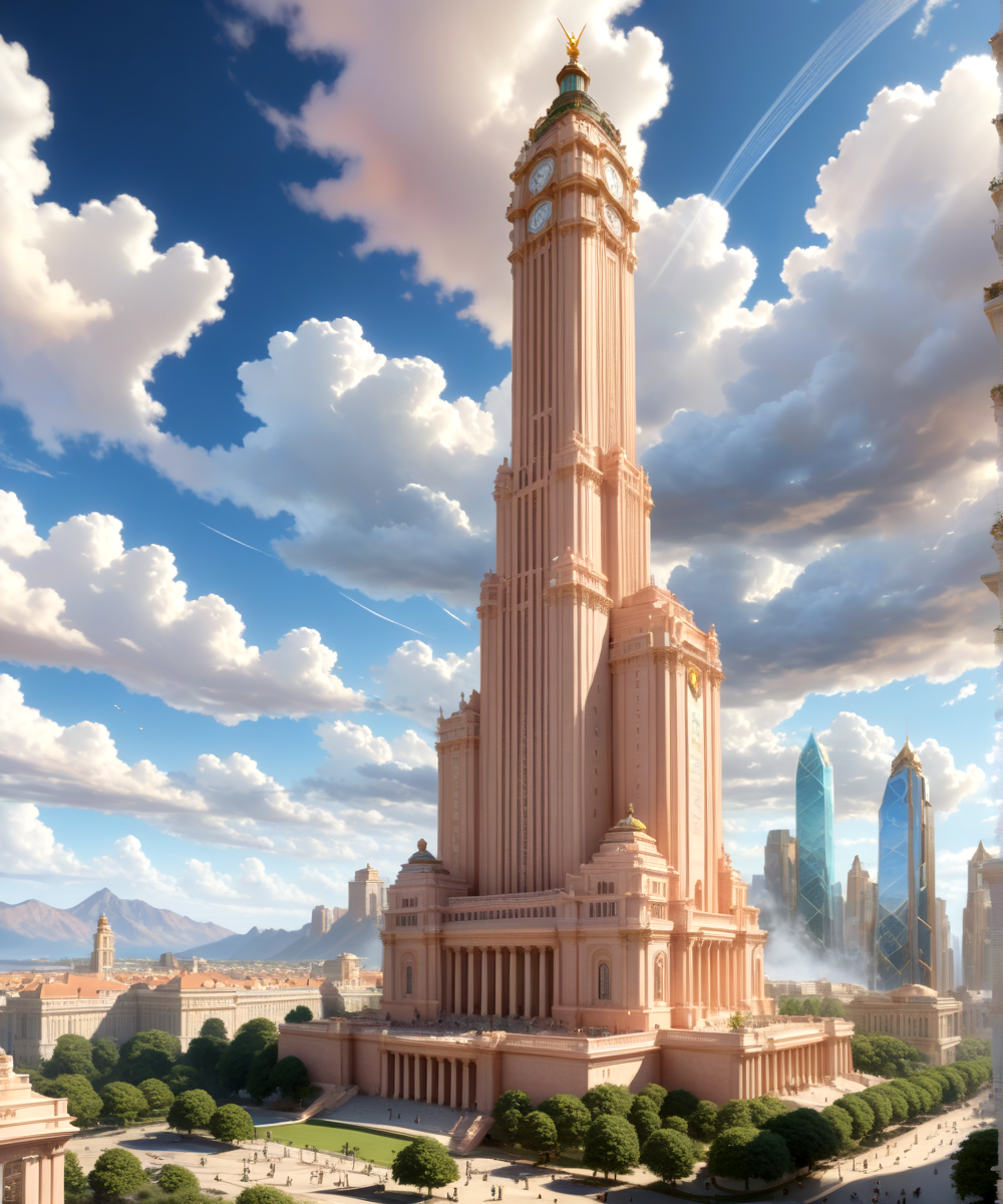 score_9, score_8_up, score_7_up,
<lora:Authoritarian_Architecture_(Architecture)_(SDXL)_(AD):0.8> authoritarian, scenery, building, city, cityscape, architecture, monumental architecture, 
8K, In'ei, chiaroscuro, soft natural volumetric cinematic perfect light, perfect depth of field shot, ray tracing, photometry, beautiful, subsurface scattering, idealized modern city, wide beautiful boulevards, busy city center, parks and manicured lawn areas, large parks, plazas, skyscrapers, hyper detailed, art by Thomas Kinkade, detailed background, detailed photographic fluffy anime clouds, Unreal Engine, CGI render, absurdly detailed, modern era photograph, masterclass oil painting, made of sandstone and concrete, monumental skyscrapers, vivid white sandstone, rose sandstone, tan sandstone, marble, 
BREAK zPDXL, zPDXLxxx, <lora:wowifierXL:0.2> art by mooncryptowow <lora:sdxl_lightning_8step_lora:0.4> <lora:detailed_notrigger:0.5>