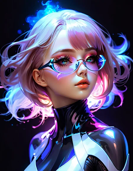 ethereal fantasy concept art of 1girl, black background, futuristic glasses, closed eyes, lips, long hair, upper body, medium breasts, blunt bangs, digital media \(artwork\), multicolored hair, simple background, turtleneck, glowing, bare shoulders, warm, highly detailed, cinematic, refined, focused, elegant, intricate, sublime, creative, extremely inspirational, attractive, illustrious, cool
<lora:FuturisticGlassesXL:.6>, , <lora:FILM_PHOTOGRAPHY_STYLE:0.25> . magnificent, celestial, ethereal, painterly, epic, majestic, magical, fantasy art, cover art, dreamy