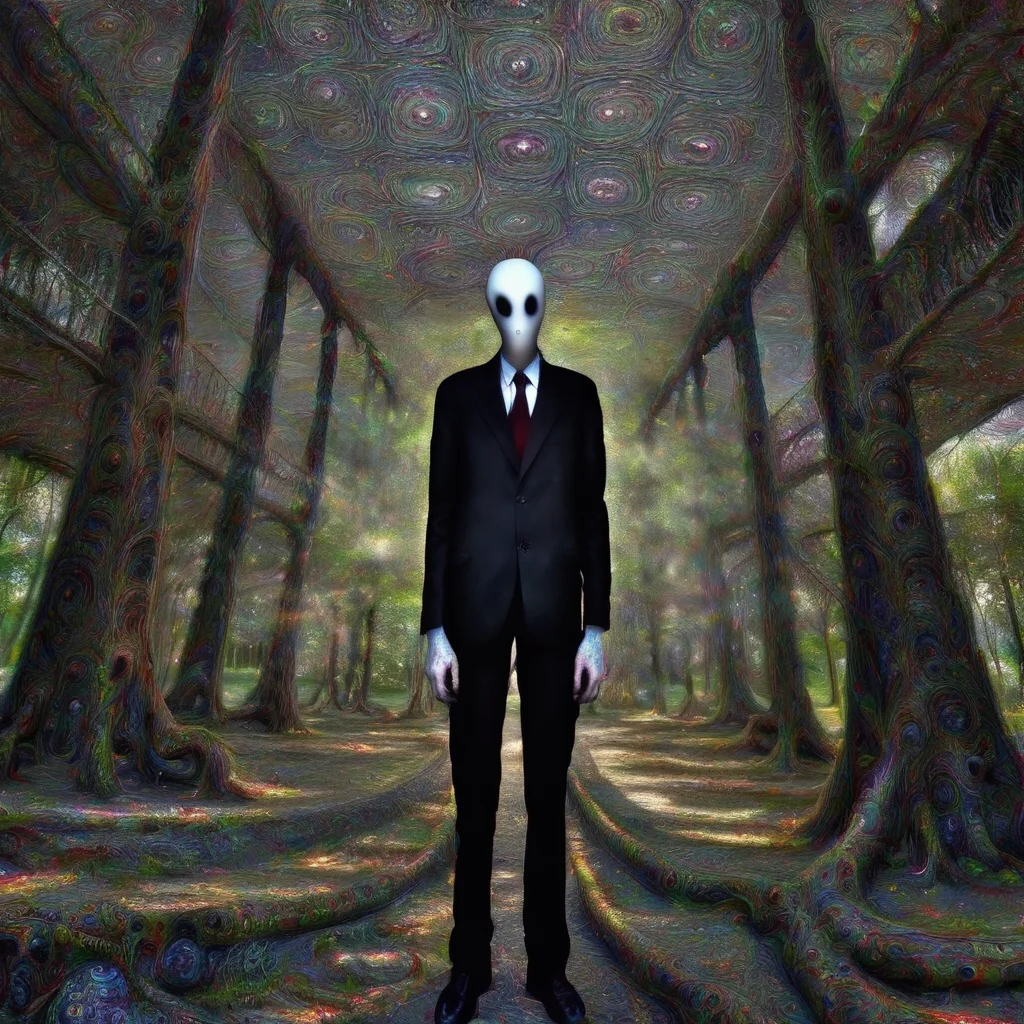 <lora:DeepDream:1>raw photo of slenderman,  goth, nikon, award winning, breathtaking, groundbreaking, superb, outstanding, photoshopped, dramatic lighting,  DeepDream