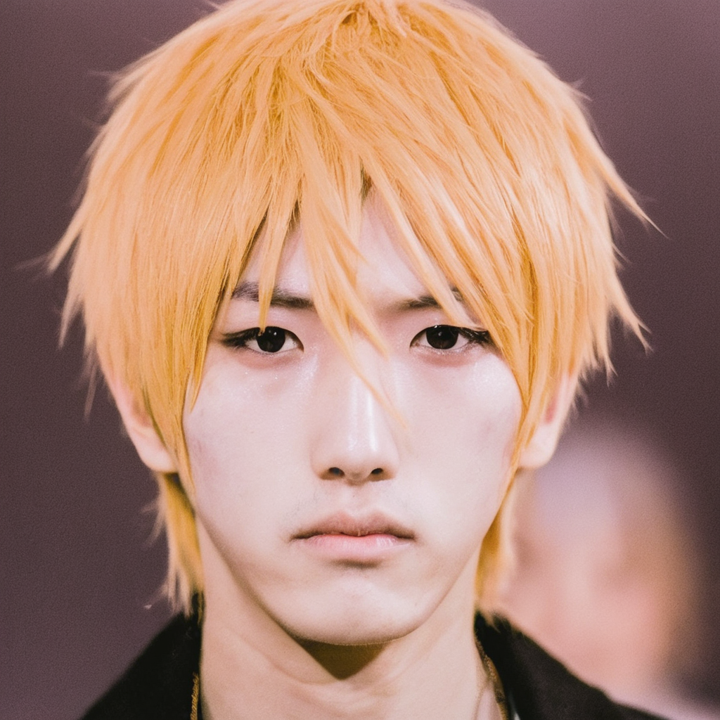 photograph of Kurosaki Ichigo from the anime Bleach watching a concert, Zenit 35mm