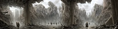 a detailed scaled (giant (female titan:1.05) walking inside) a modern building in front of a (city in ruins:1.2).
 <lora:Wasteland:0.85> Wasteland, the, and, with, wasteland, background