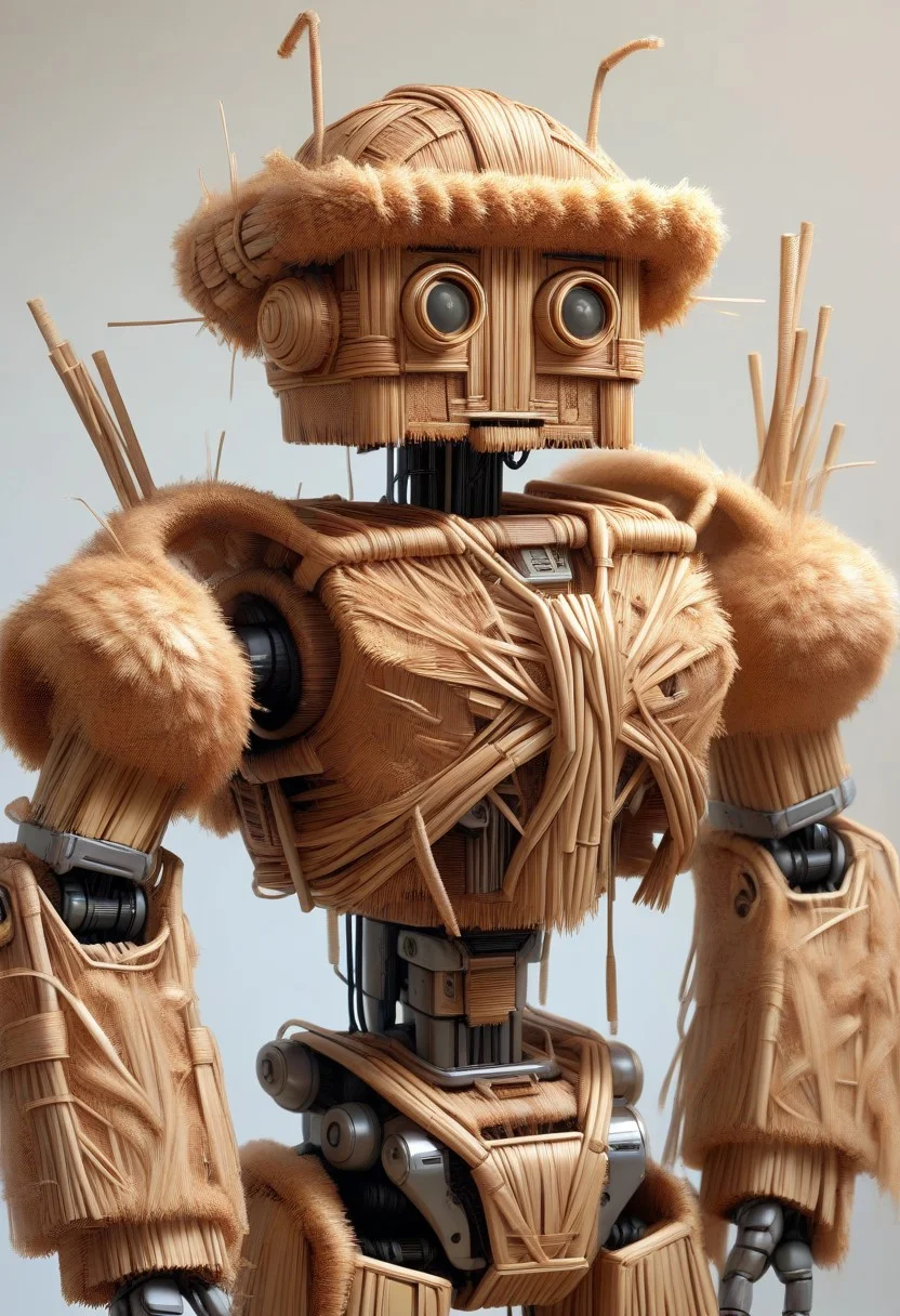 `masterpiece,best quality,absurdres,made of straws, straws, robot