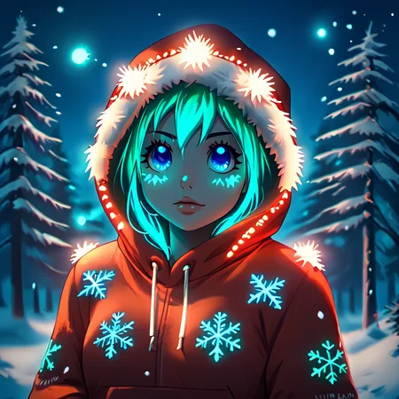 score_9,score_8_up,score_7_up,
,xmas_clothing_2k24,
glowing_hoodie,
1girl,blue eyes,solo,portrait,outside,winter,snow,glow,night,
 ,<lora:Xmas_clothing_2k24_pony_9:0.8>,
<lora:youjo_senki_Viktoriya_Serebryakov:0.8>, visha,