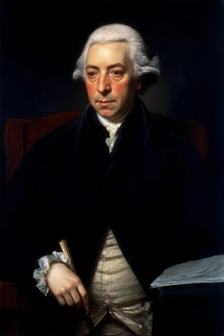 jore1 painting.
A middle-aged man from the 18th century. He has a pale, oval face with a slightly pointed chin and a stern expression. His hair is powdered white, styled in the fashion of the period, with a high, powdered queue tied at the nape of his neck and a small, white wig on top. He has a pair of spectacles perched on his nose, giving him a scholarly or contemplative appearance. He is dressed in 18th-century attire: a dark, richly textured black coat with a high collar, a white, intricately embroidered waistcoat, and a white shirt with ruffled sleeves.
<lora:jore1_cap_d6a3e12:1.0><lora:818387124974830936:0>