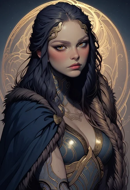 llustration, zPDXL3 , Expressiveh , score_9 , score_8 , score_7, dynamic viewpoint, dynamic angle, vibrant colors, Loki, god of mischief, norse, wearing norse themed armor, pauldrons highly detailed , high quality , high res, mask , closed mouth, detailed pauldrons, dramatic lighting,  <golden cyber arm, golden cybernetic arm:1.4>,  asymmetry, asymmetrical arms,cape, royal