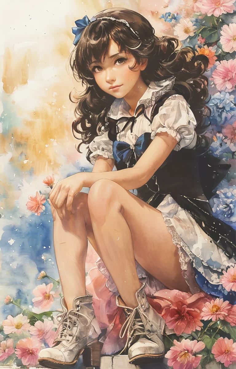 masterpiece,best quality,<lora:tbh223-sdxl:0.9>,illustration,style of Greg Capullo, portrait of idolmaster cinderella girls,