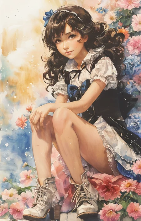 masterpiece,best quality,<lora:tbh223-sdxl:0.9>,illustration,style of Greg Capullo, portrait of idolmaster cinderella girls,