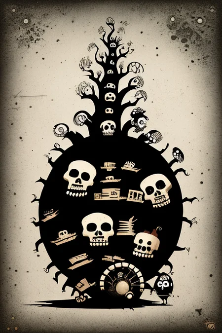 skull, art by skelewags
