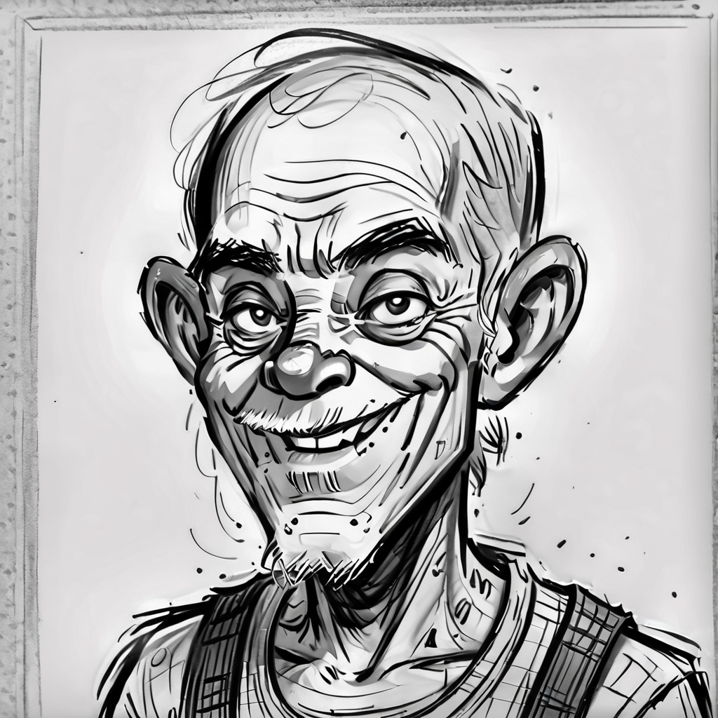 drawix18 portrait of a old man, black ink, very detailed <lora:drawix18:0.8>