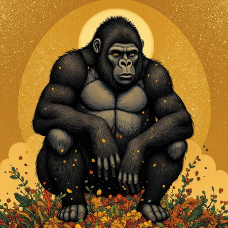 Gold, Legendary Creature, Saint Harambe, Kamigawa, western lowland gorilla, enlightened, at peace