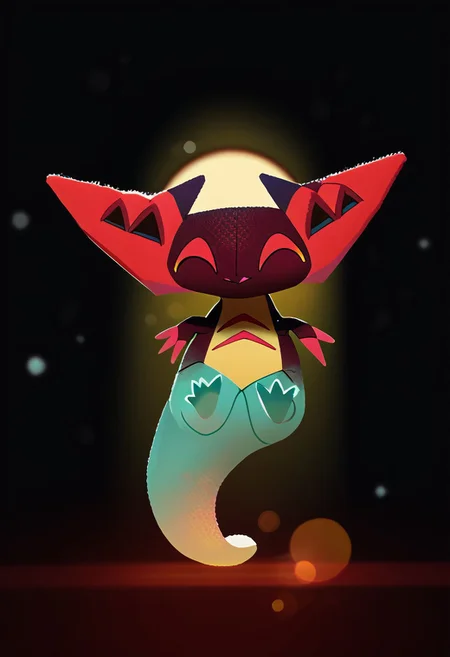 score_9, score_8_up, score_7_up, 
full body, (floating:1.1), solo, (dragon:0.5),
Dragapult, pokemon \(creature\), multicolored skin, (red wings:1.1), red claws, 
pikaole, bokeh, cute, plushify,