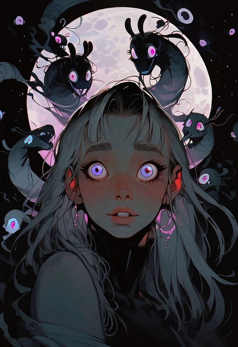 score_9
detailed face, portrait, face focus,
Expressiveh, g0thicPXL, glowing, neon, shy happy,
ghost sexy girl, sexy ghost, wide hips, gooey, slimy, transparent, in creepy cemetery, starry sky, moon shining, mult13y3, multiple eyes, eyes,