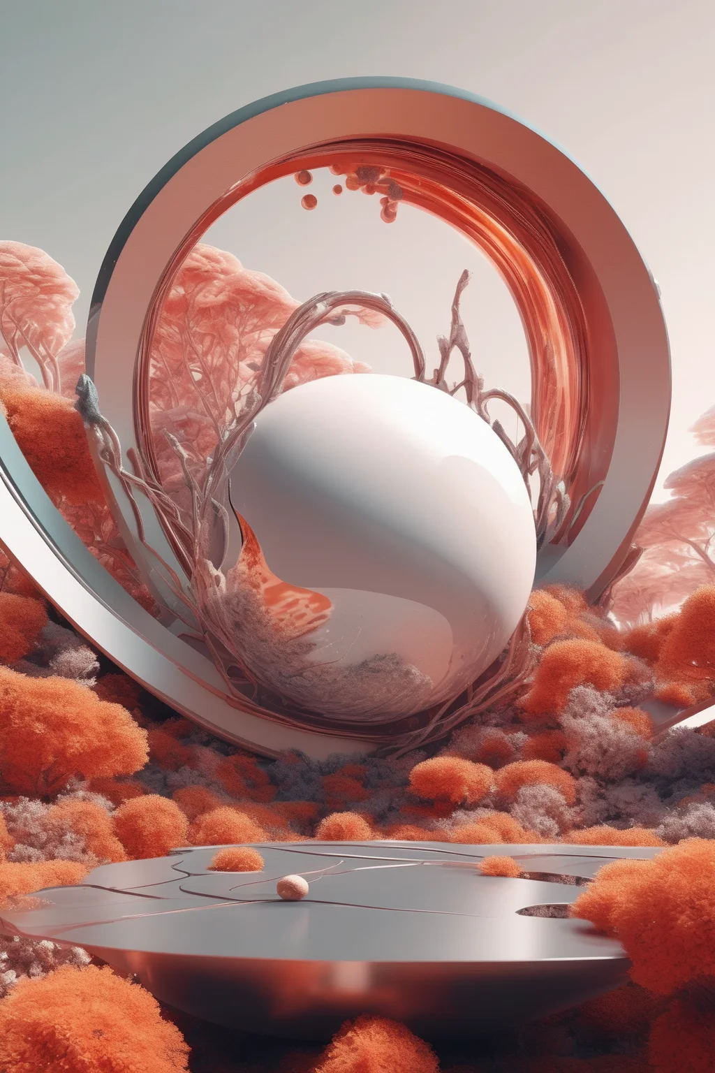 <lora:Filip Hodas Style:1>Filip Hodas Style - Create an NFT artwork that combines elements of technology and nature in a harmonious way. Explore the contrast between the organic beauty of natural landscapes and the sleek, futuristic aesthetics of technology.