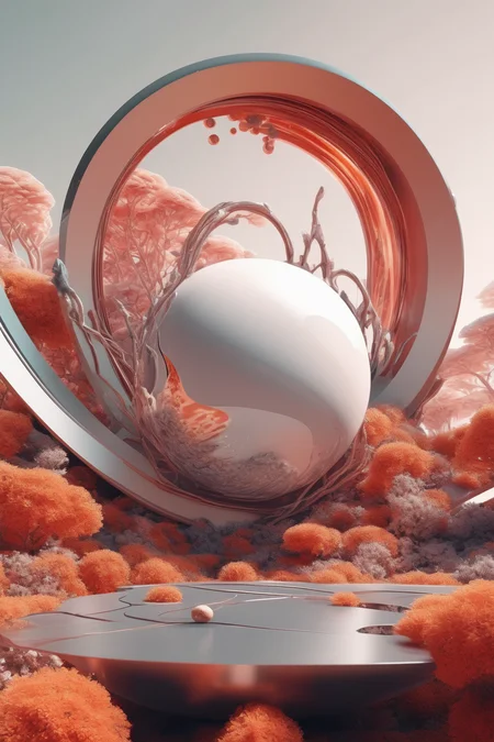 <lora:Filip Hodas Style:1>Filip Hodas Style - Create an NFT artwork that combines elements of technology and nature in a harmonious way. Explore the contrast between the organic beauty of natural landscapes and the sleek, futuristic aesthetics of technology.