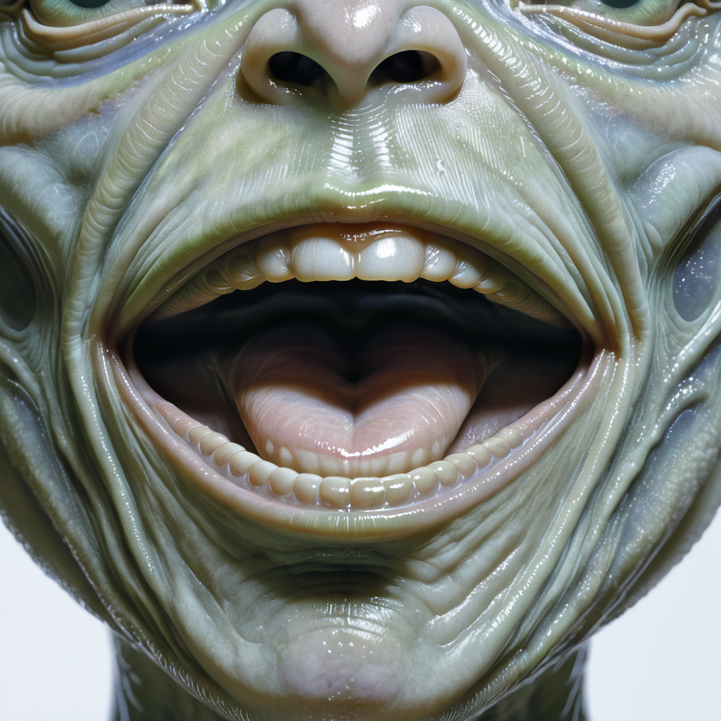 L mouth, alien <lora:Everly_Heights_Talk_Mouth_XL:1> , lower face